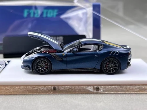 FERRARI F12 TDF TOUR DE FRANCE METALLIC HOOD OPENS 1/64 CAR BY