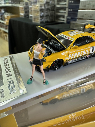 NISSAN SKYLINE GT-R R34 Z-TUNE PENNZOIL FIGURE 1/64 DIECAST CAR