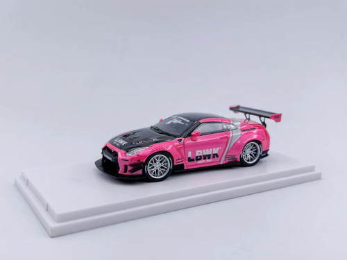 NISSAN SKYLINE GT-R R35 LBWK PINK 1/64 RESIN CAR BY RR MODEL 88