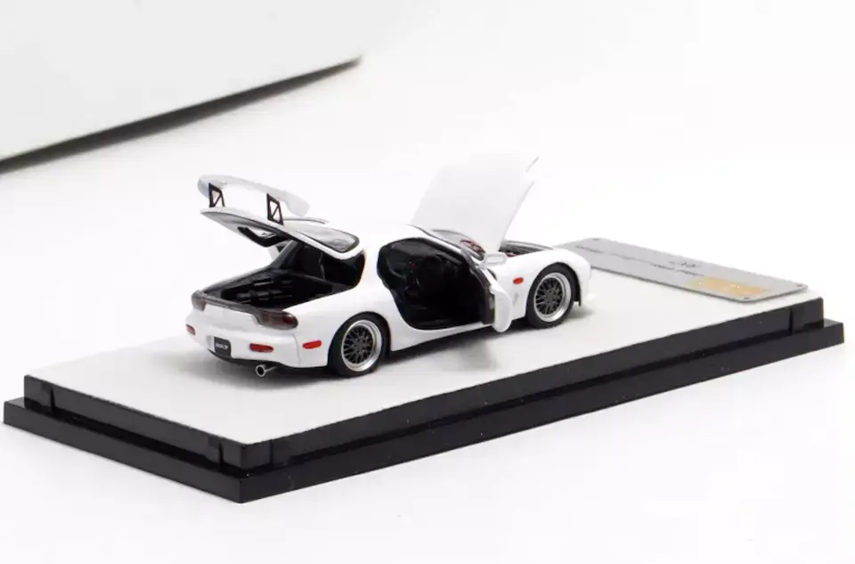 Thumbnail: MAZDA RX-7 FD3S FULLY OPENING WHITE ORDINARY ACRYLIC 1/64 DIECAST CAR BY PGM