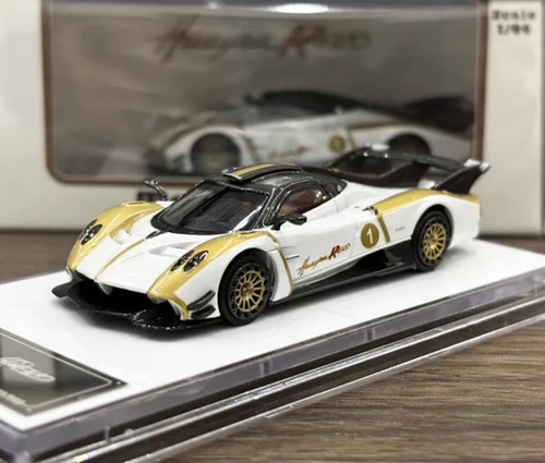 PAGANI HUAYRA R EVO #1 PEARL WHITE 1/64 DIECAST CAR BY TOP MODELS
