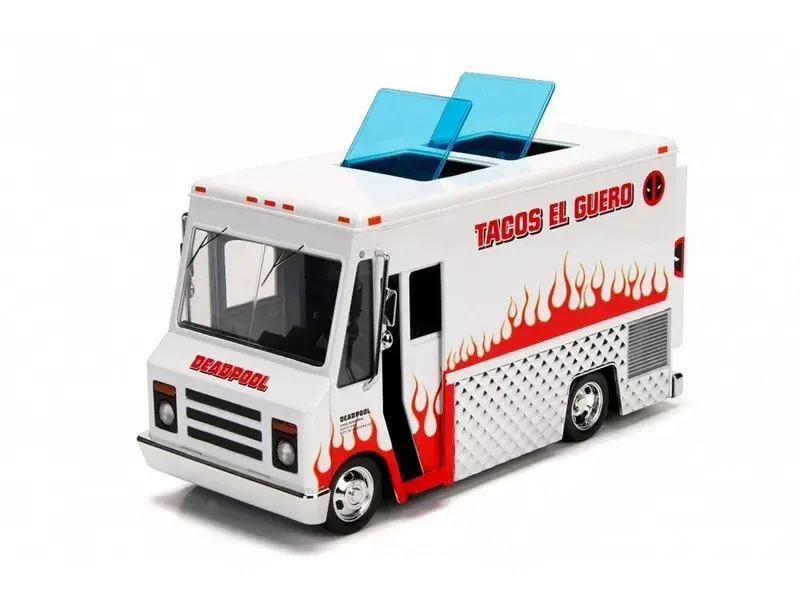 Thumbnail: DEADPOOL TACO TRUCK WITH FIGURE 1/24 DIECAST MODEL BY JADA TOYS 99730