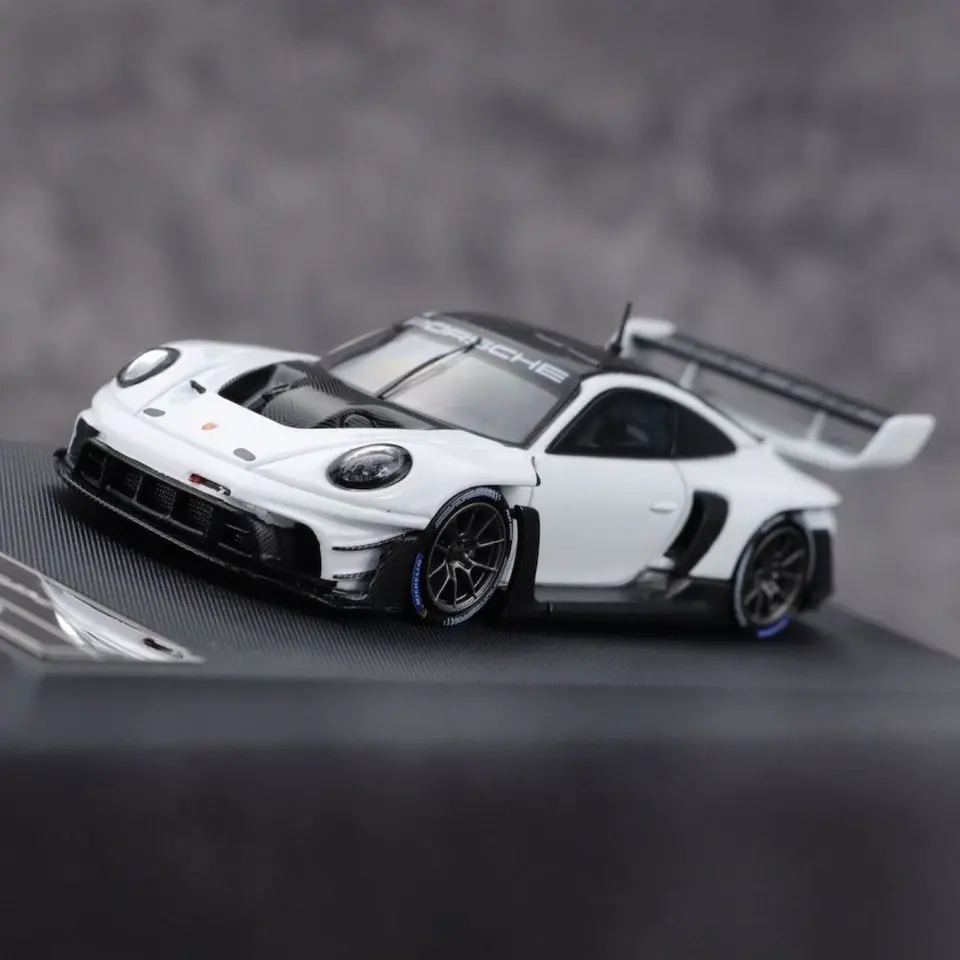 Thumbnail: PORSCHE 911 992 GT3 R RENNSPORT WHITE 1/64 DIECAST CAR BY HKM MODEL