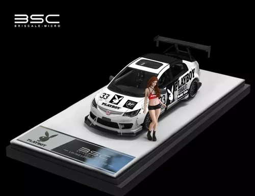 HONDA CIVIC TYPE R FD2 PLAYBOY WITH FEMALE FIGURE 1/64 DIECAST CAR