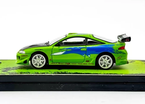 1995 MITSUBISHI ECLIPSE FNF GREEN 1/64 DIECAST CAR MODEL BY