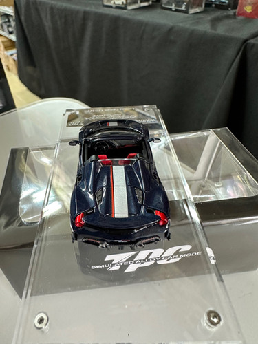 FERRARI 488 PISTA SPIDER NOVITEC METALLIC BLUE 1/64 DIECAST CAR