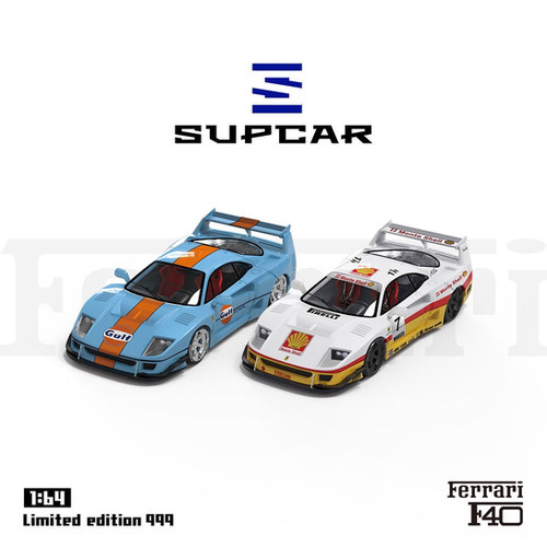 FERRARI F40 GULF LIVERY 1/64 SCALE DIECAST CAR MODEL BY