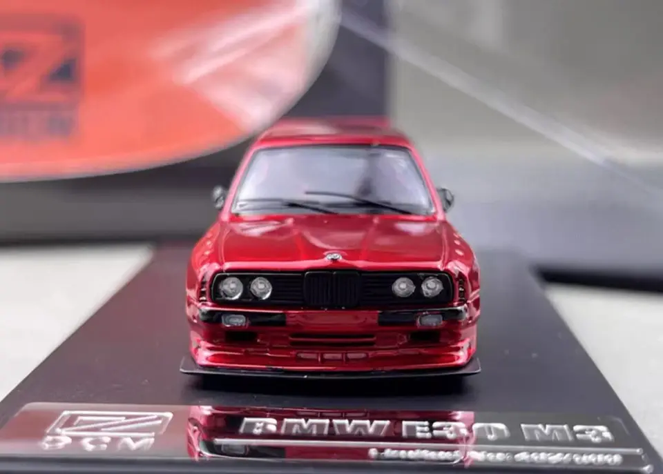 Thumbnail: BMW M3 E30 TRANSPARENT RED 1/64 SCALE DIECAST CAR MODEL BY DCM MODELS 500 MADE