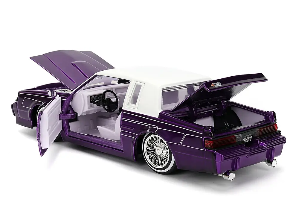 Thumbnail: 1987 BUICK GRAND NATIONAL CANDY PURPLE 1/24 DIECAST CAR MODEL BY JADA TOYS 36343