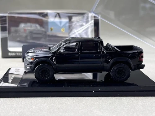 DODGE RAM 1500 TRX PICKUP TRUCK BLACK 1/64 DIECAST CAR BY SHADOW