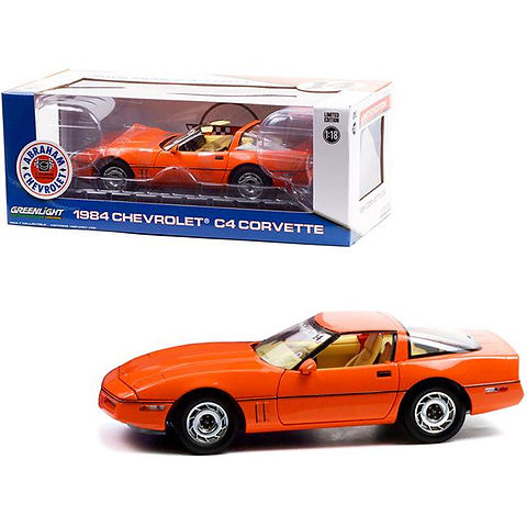 1984 CHEVROLET CORVETTE C4 HUGGER ORANGE 1/18 DIECAST CAR BY