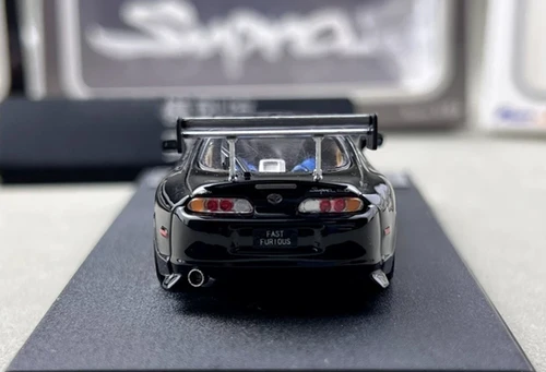 TOYOTA SUPRA A80 BOMEX TARGA CONVERTIBLE BLACK 1/64 DIECAST CAR BY