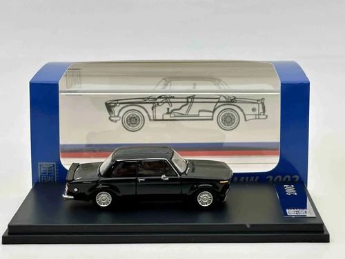 BMW 2002 TURBO BLACK 1/64 DIECAST CAR MODEL BY YS MODELS | JVK Toys