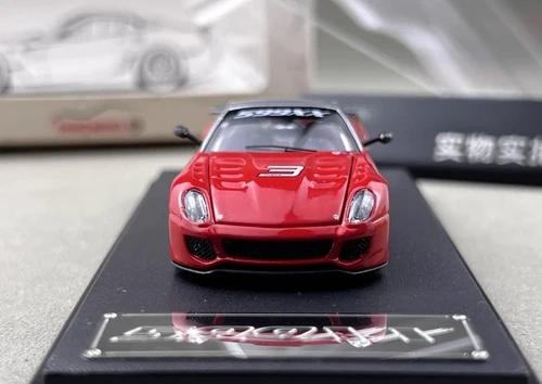 FERRARI 599XX RED #3 HOOD OPENS 1/64 DIECAST CAR BY RHINO MODEL