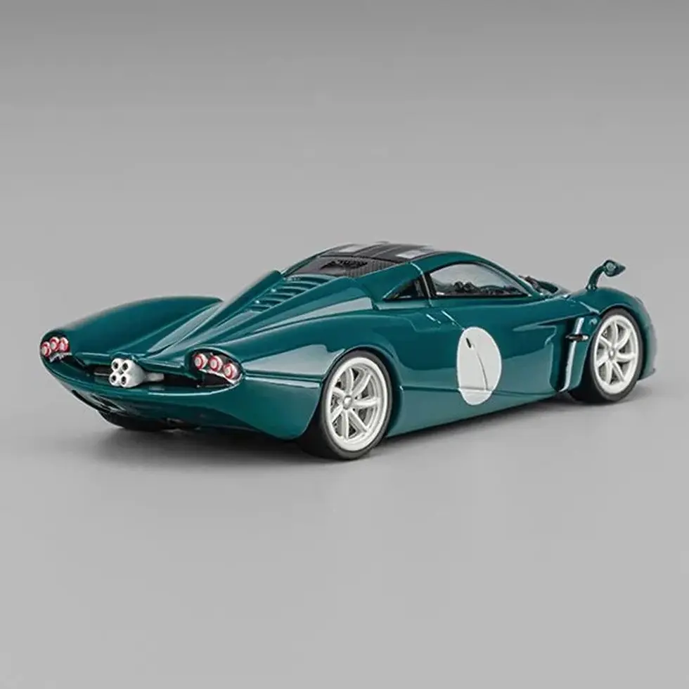 Thumbnail: PAGANI CODALUNGA GREEN WITH EXTRA SET OF WHEELS 1/64 DIECAST CAR BY CM MODEL