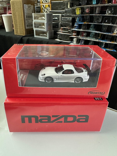 MAZDA RX-7 VEILSIDE WHITE 299 PCS 1/64 SCALE DIECAST CAR MODEL BY
