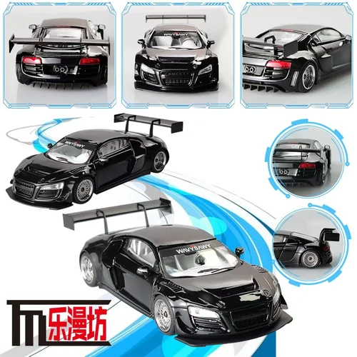 AUDI R8 LMS ULTRA BLACK 1/64 DIECAST CAR MODEL BY LMF MODELS | JVK