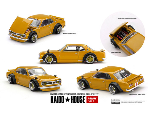 NISSAN SKYLINE 2000 GT-R KPGC10 V2 1/64 DIECAST CAR BY KAIDO HOUSE