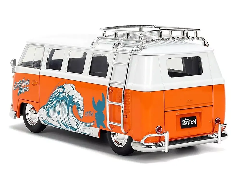 1961 VOLKSWAGEN VW BUS STITCH FIGURE DISNEY 1/24 DIECAST BY