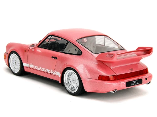 PORSCHE 911 CARRERA RS 964 PINK 1/18 DIECAST CAR MODEL BY JADA