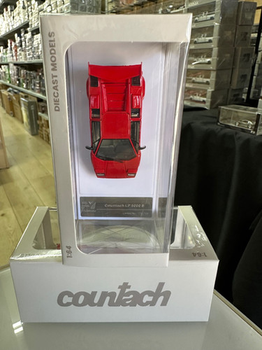 LAMBORGHINI COUNTACH LP5000 RED TAIL 1/64 DIECAST CAR MODEL BY