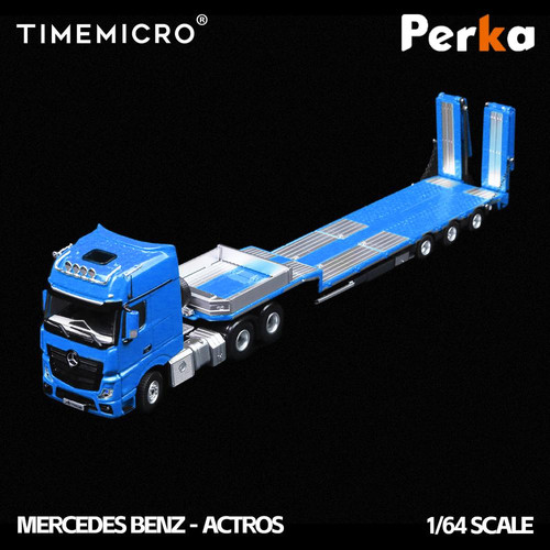 MERCEDES BENZ ACTROS FLATBED TRANSPORT TRUCK 1/64 DIECAST BY TIME