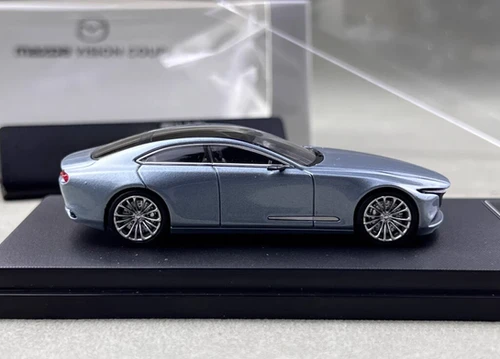 MAZDA RX-VISION COUPE 4 DOOR METAL GREY 1/64 DIECAST CAR BY