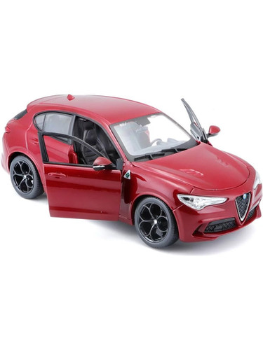 ALFA ROMEO STELVIO QUADRIFOGLIO RED 1/24 DIECAST CAR MODEL BY
