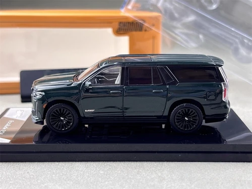 CADILLAC ESCALADE V ESV SUV DARK GREEN 1/64 DIECAST CAR BY SHADOW