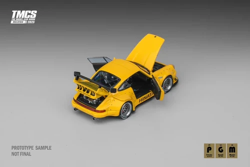 PORSCHE RWB 930 YELLOW TMCS MALAYSIA HINATA FULL OPENING 1/64