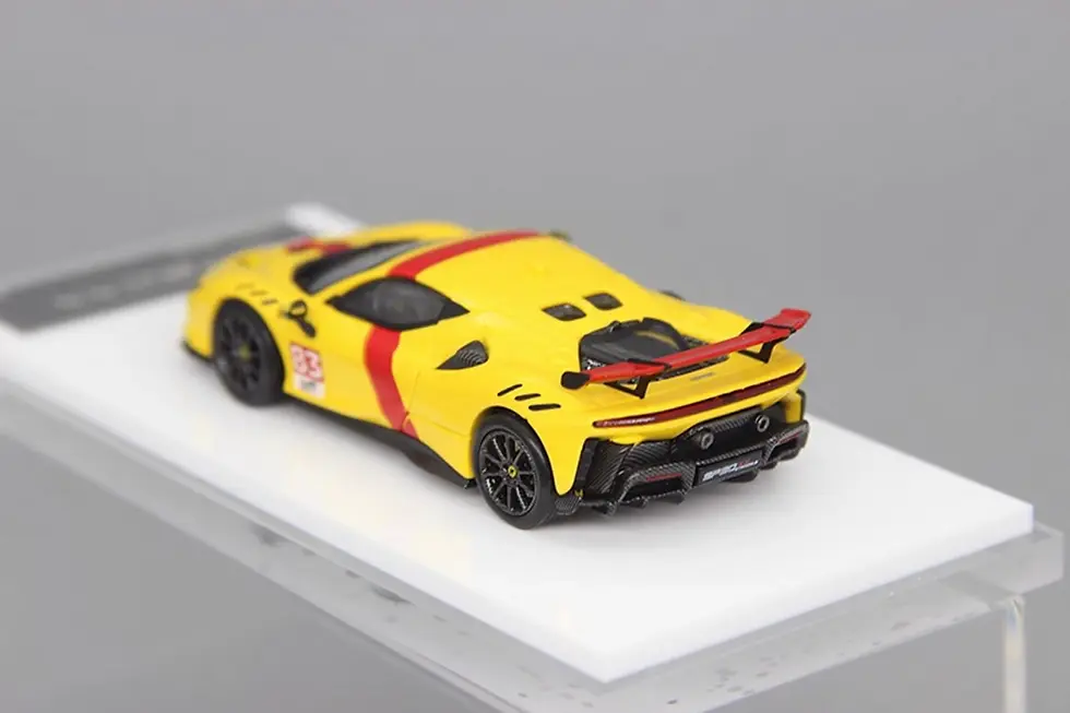 Thumbnail: FERRARI SF90 XX STRADALE LE MANS #83 YELLOW RED 1/64 DIECAST CAR BY DMH MODEL