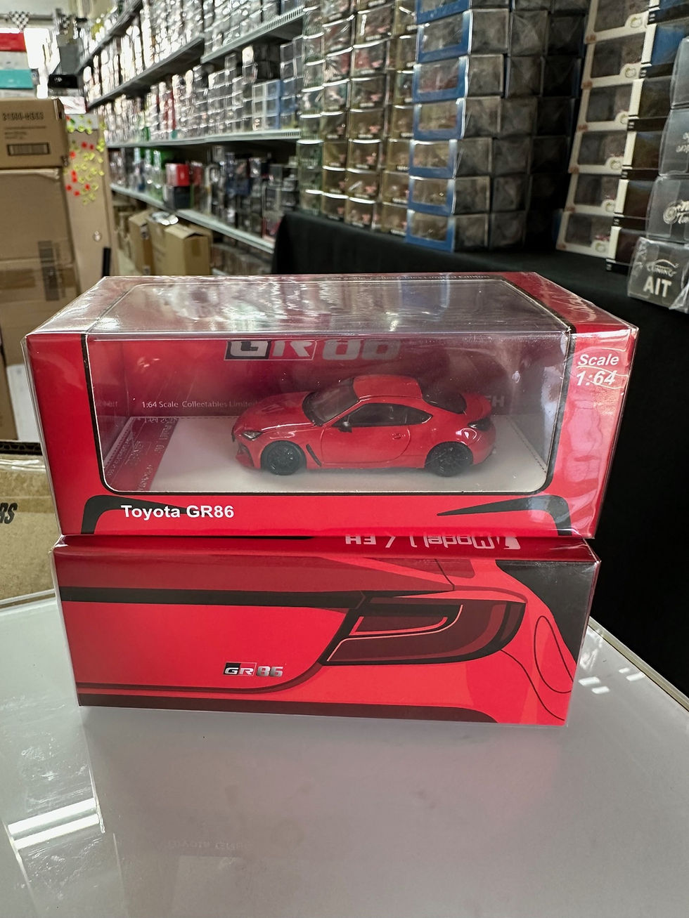 Thumbnail: TOYOTA GR86 2ND GEN RED HOOD OPENS 1/64 SCALE DIECAST CAR MODEL BY FOCAL HORIZON