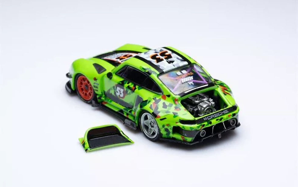 Thumbnail: PORSCHE RWB 993 GREEN #53 1/64 SCALE DIECAST CAR MODEL BY DCM D.BO DRAGON