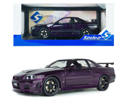 1999 NISSAN SKYLINE GT-R R34 Z-TUNE MIDNIGHT PURPLE 1/18 CAR BY