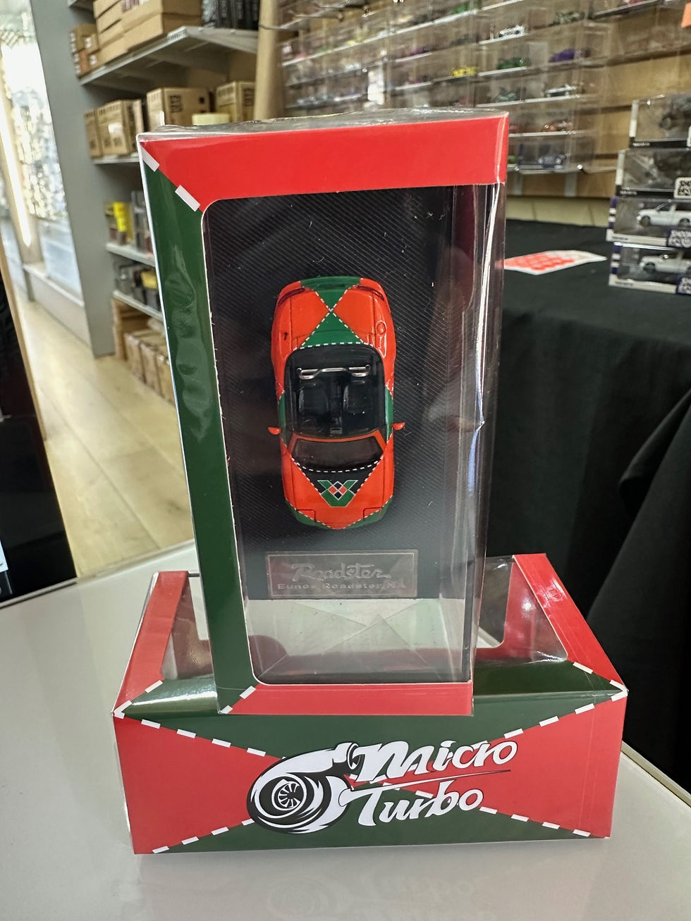 Thumbnail: MAZDA MX5 LE MANS LIVERY ORANGE LIGHTS FLIP OPEN 1/64 DIECAST CAR BY MICRO TURBO