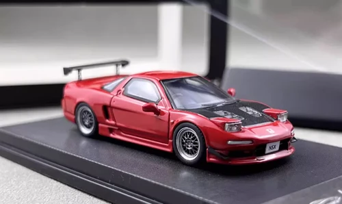 HONDA NSX MK1 NA1 RED WITH CARBON HOOD 1/64 DIECAST CAR BY MY