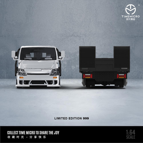 H300 FLATBED TRANSPORT TRAILER TOW TRUCK IWRACING 1/64 DIECAST BY