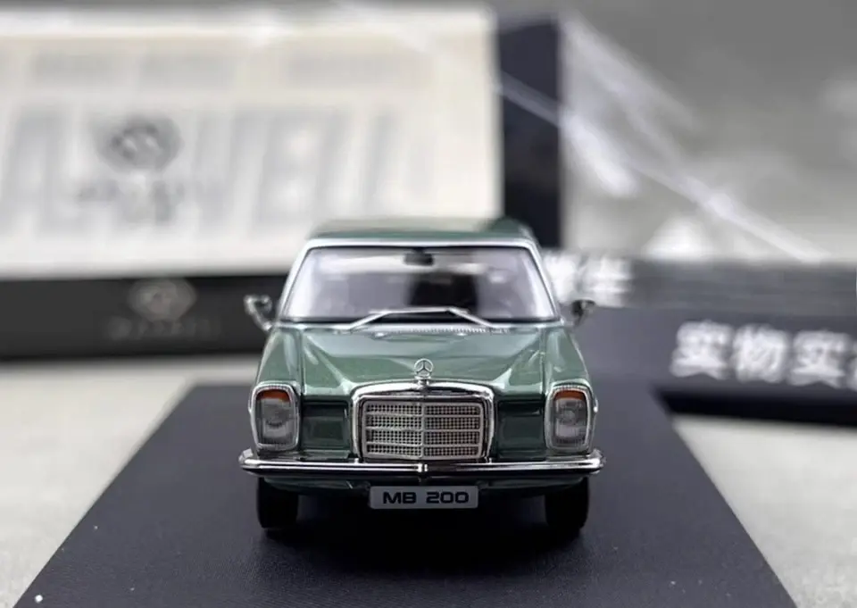 Thumbnail: MERCEDES BENZ W114 STRICH 8 GREEN CLASSIC 1/64 DIECAST CAR BY MAXWELL MODEL