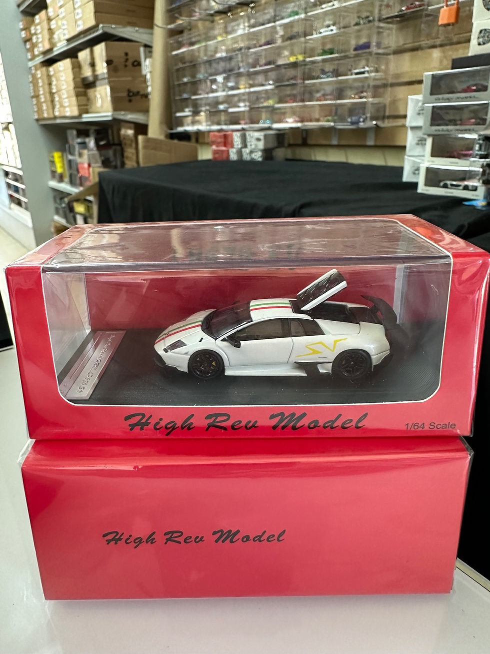 Thumbnail: LAMBORGHINI MURCIELAGO LP670 SV REAR OPENS 1/64 DIECAST CAR BY HIGH REV MODEL