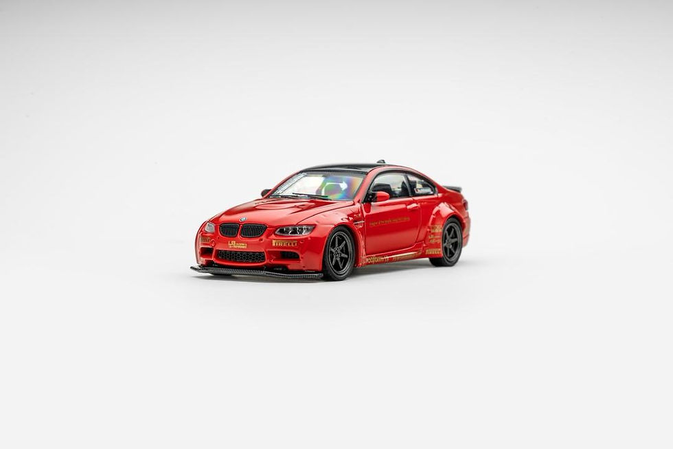 Thumbnail: BMW M3 E92 LB MODIFIED LBWK STANDARD RED 1/64 DIECAST CAR BY FINE MODEL