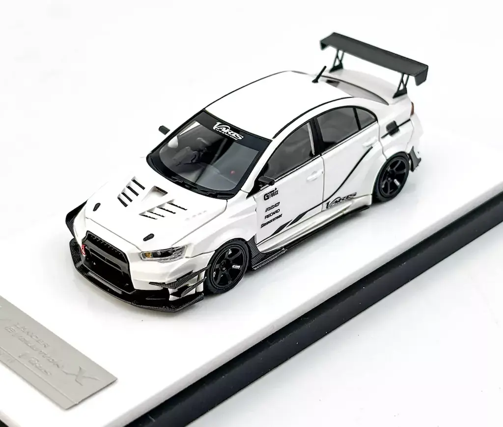 MITSUBISHI LANCER EVO X VARIS WHITE 1/64 SCALE RESIN CAR MODEL BY 404 ERROR