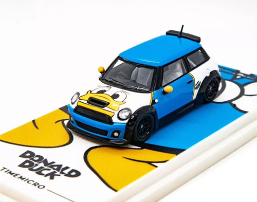MINI COOPER DONALD DUCK LIVERY 1/64 SCALE DIECAST CAR MODEL BY