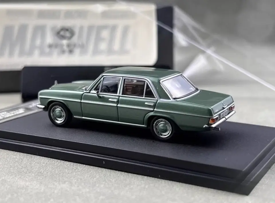 Thumbnail: MERCEDES BENZ W114 STRICH 8 GREEN CLASSIC 1/64 DIECAST CAR BY MAXWELL MODEL
