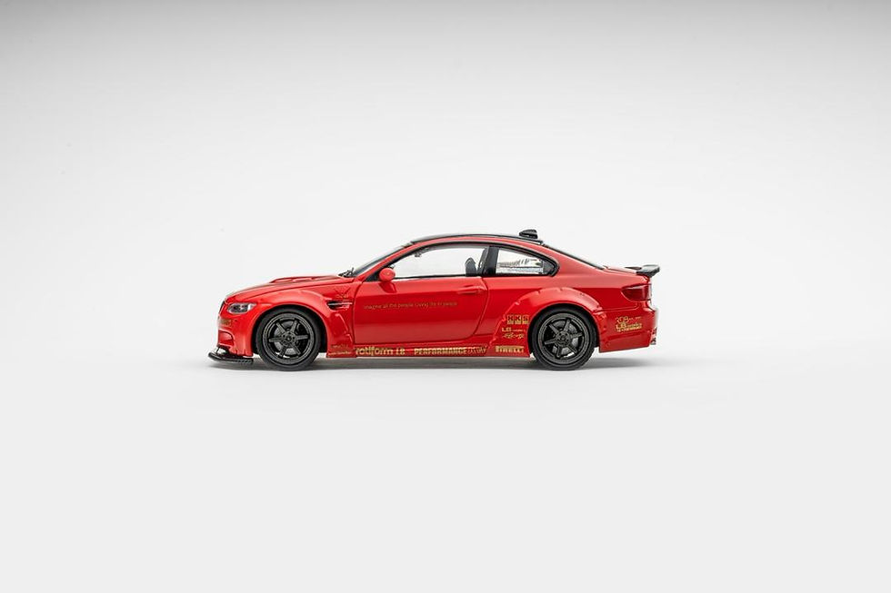 Thumbnail: BMW M3 E92 LB MODIFIED LBWK STANDARD RED 1/64 DIECAST CAR BY FINE MODEL