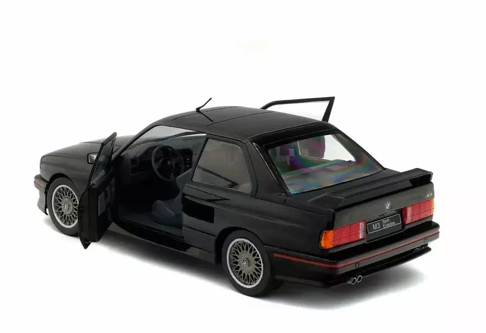 Thumbnail: 1990 BMW M3 E30 SPORT EVO BLACK 1/18 SCALE DIECAST CAR MODEL BY SOLIDO 1801501