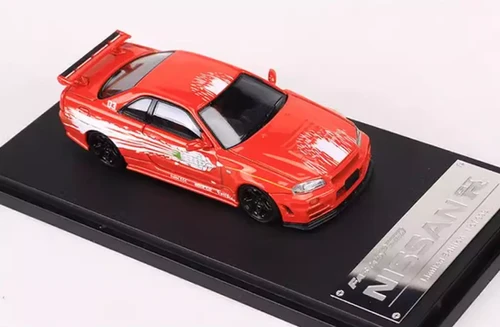 NISSAN SKYLINE GT-R R34 FAST & FURIOUS RED 1/64 DIECAST CAR MODEL