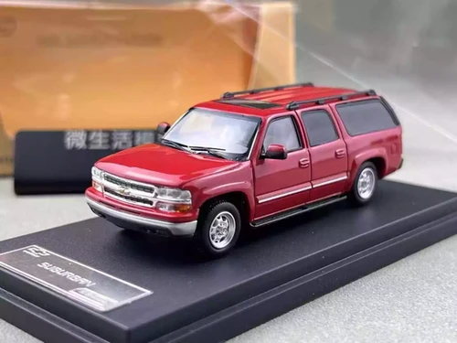 2003 CHEVROLET SUBURBAN SUV RED 1/64 SCALE DIECAST MODEL BY MK