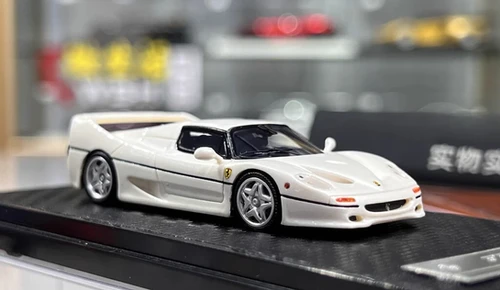 FERRARI F50 PEARL WHITE 1/64 RESIN CAR MODEL BY NICE AUTO 199 MADE