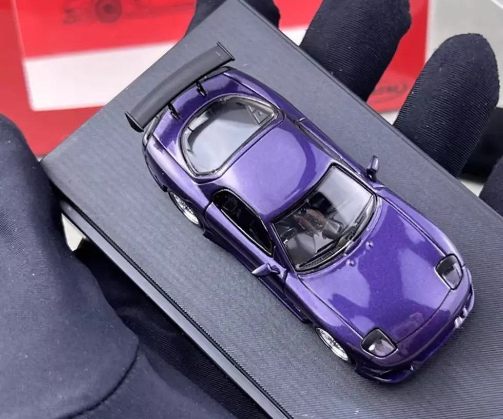 Thumbnail: MAZDA RX-7 VEILSIDE PURPLE 1/64 SCALE DIECAST CAR MODEL BY MORTAL MODELS