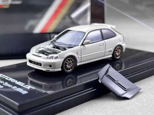 Honda Civic Type R EK9 ホワイト ミニカー 1/64 HJ JDM Honda CIVIC TYPE R EK9 Diecast Model Car -WHITE-